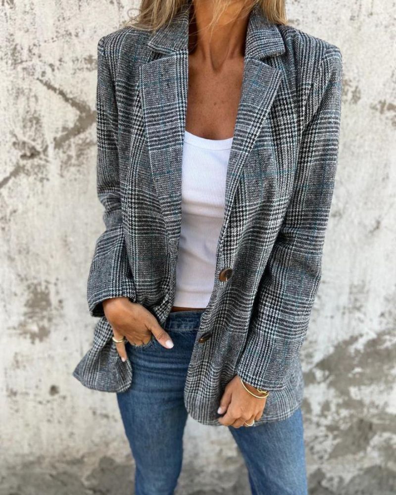 Valenzora | Classic Check Blue Jacket