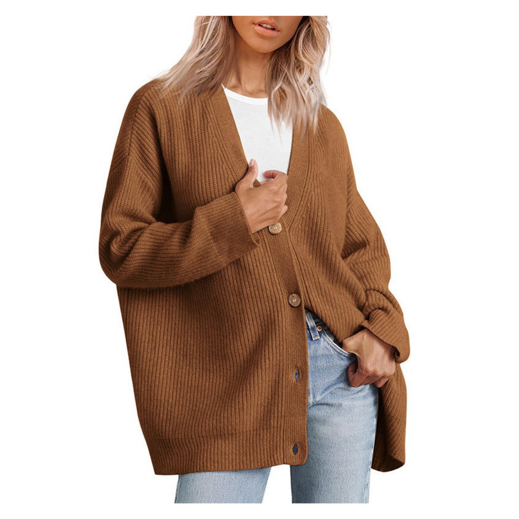 Valenzora | Chic Oversized Cardigan with Buttons for Women