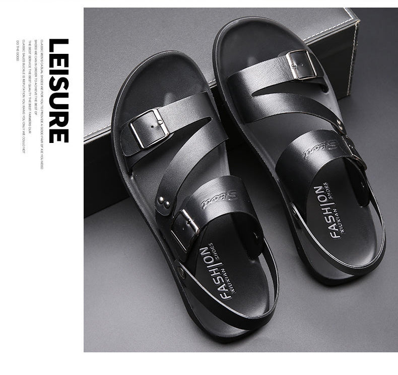 Valenzora | Spaltleder-Sandalen mit Schnalle