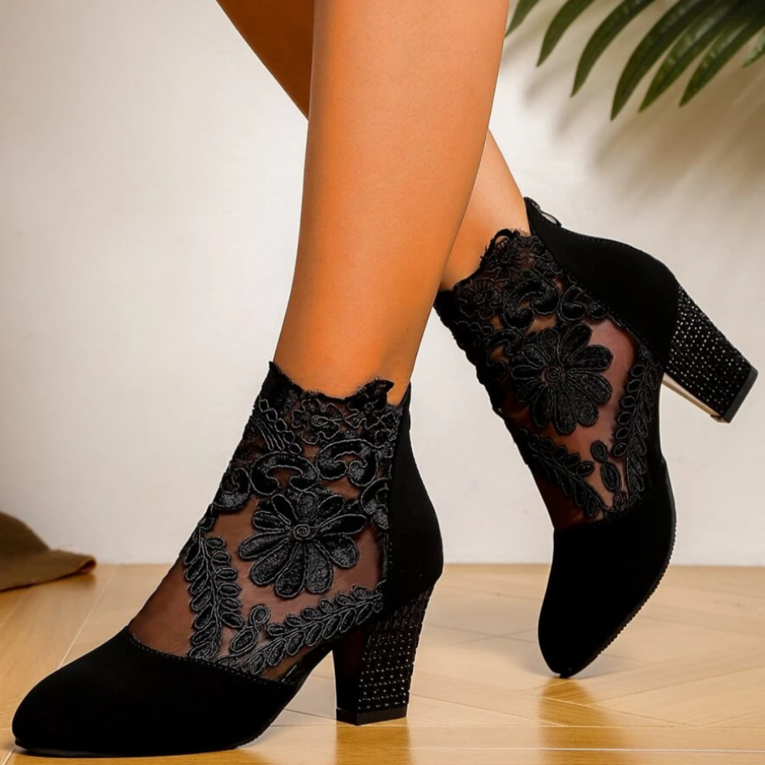 Valenzora | Embroidered High-Heel Boots - Trendy Footwear