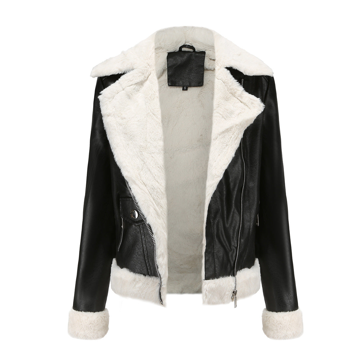 Valenzora | Winterlederjacke mit Fleece-Futter