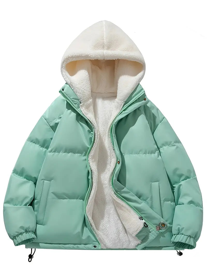 Valenzora | Langärmlige Fleece-Kapuzenjacke mit Taschen