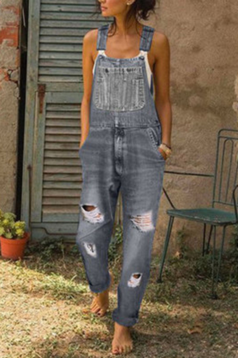 Valenzora | Fashion Casual Solid Gathered Loose Denim