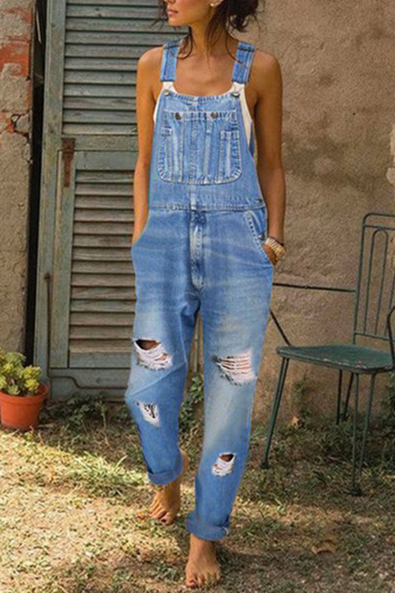 Valenzora | Fashion Casual Solid Gathered Loose Denim