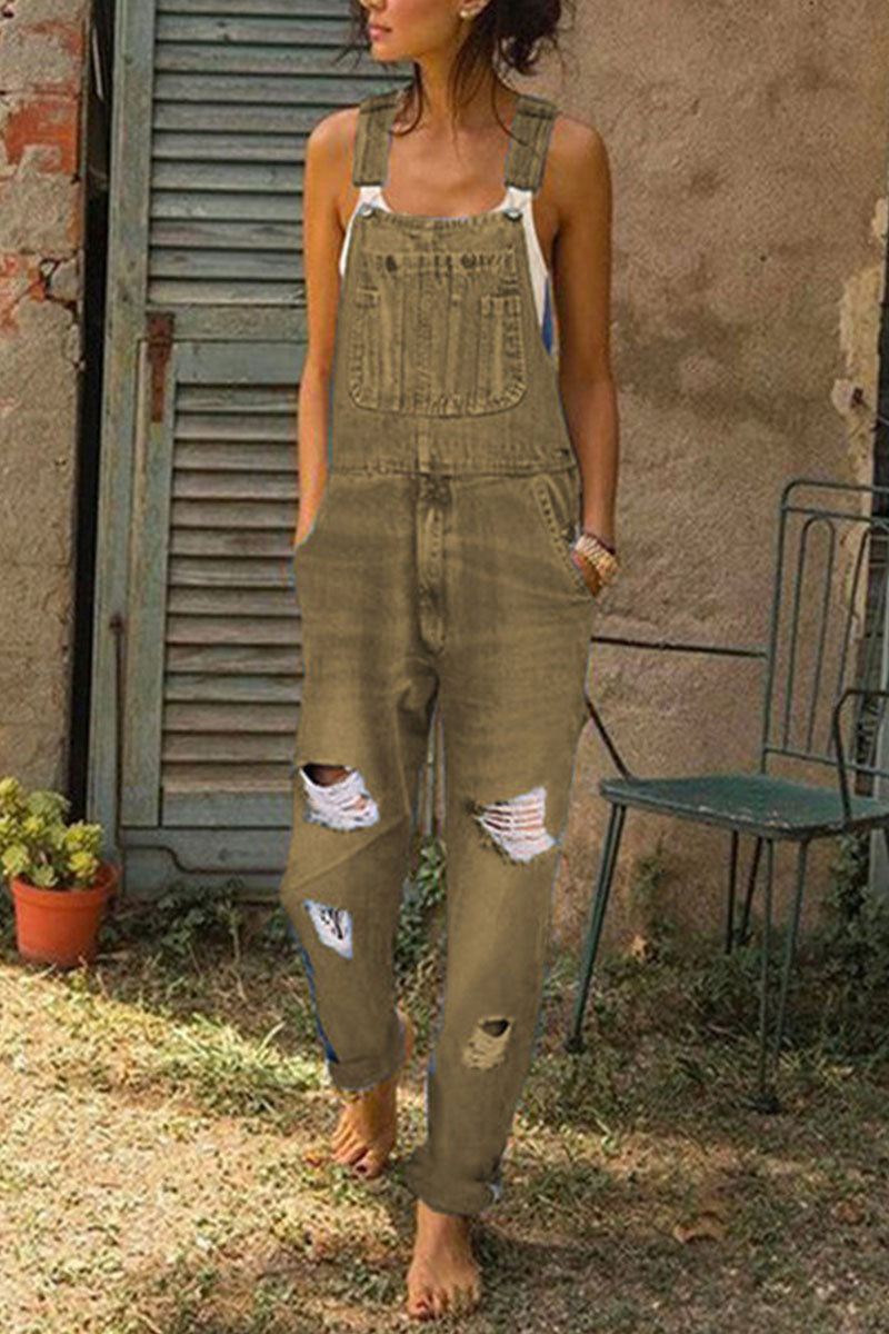 Valenzora | Fashion Casual Solid Gathered Loose Denim