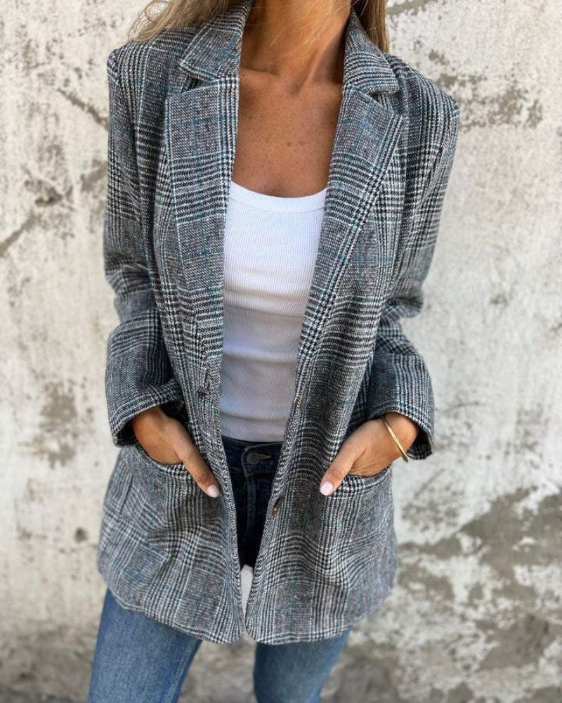 Valenzora | Classic Check Blue Jacket