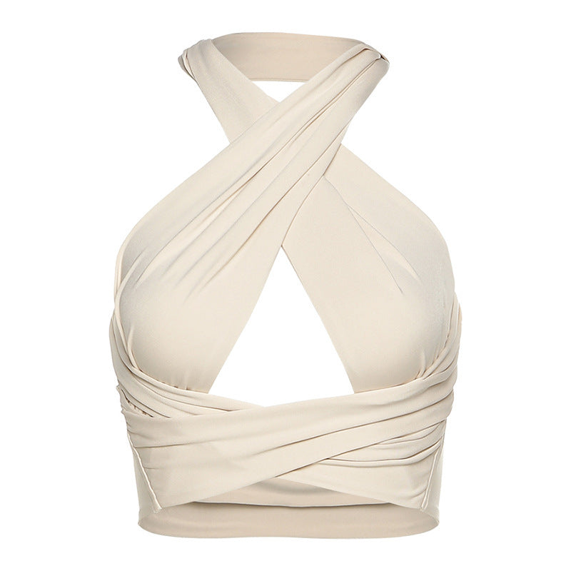 Valenzora | Sexy Backless Halter Neck Crop Top