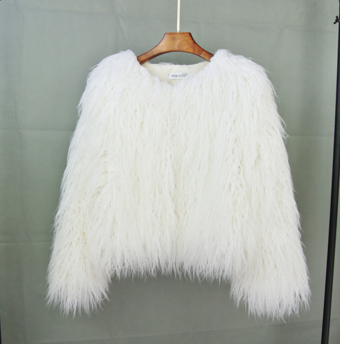 Valenzora Boho-Kunstpelzmantel