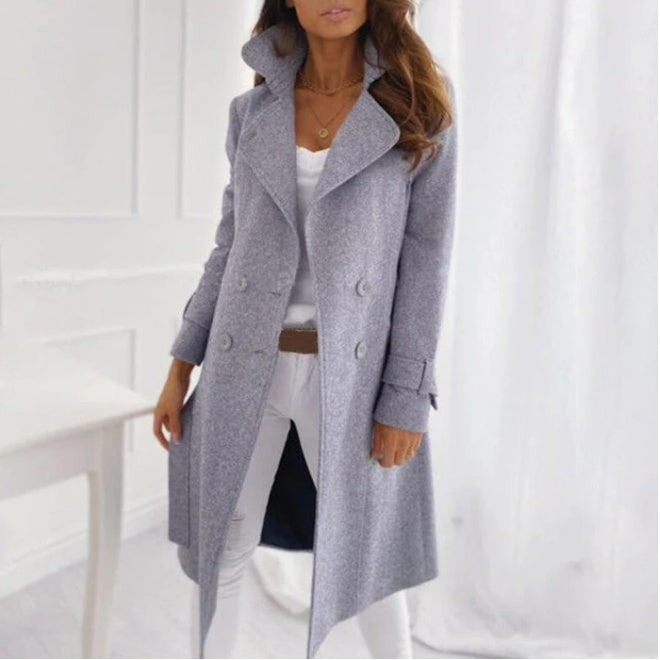 Valenzora | Elegant long leisure coat made of wool