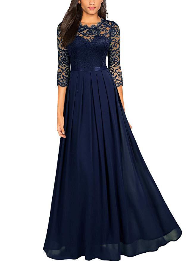 Valenzora | Elegantes Chiffonkleid mit Spitzeneinsätzen für Brautjungfern