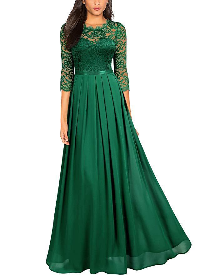 Valenzora | Elegantes Chiffonkleid mit Spitzeneinsätzen für Brautjungfern