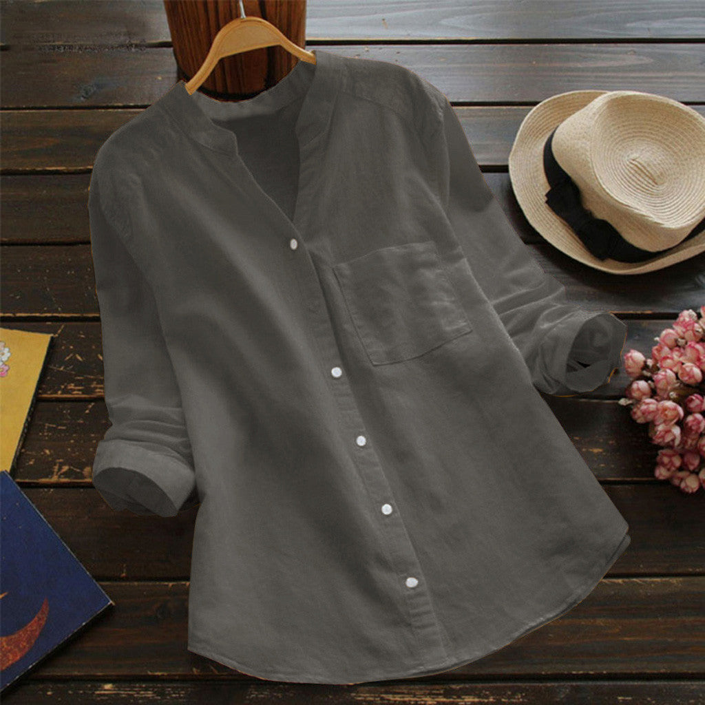Valenzora | Casual, loose-fitting shirt made of linen and cotton