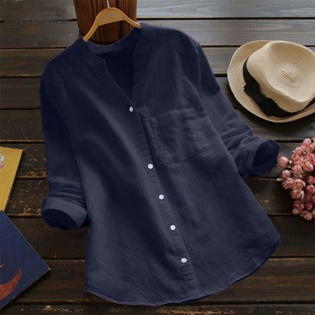 Valenzora | Casual, loose-fitting shirt made of linen and cotton