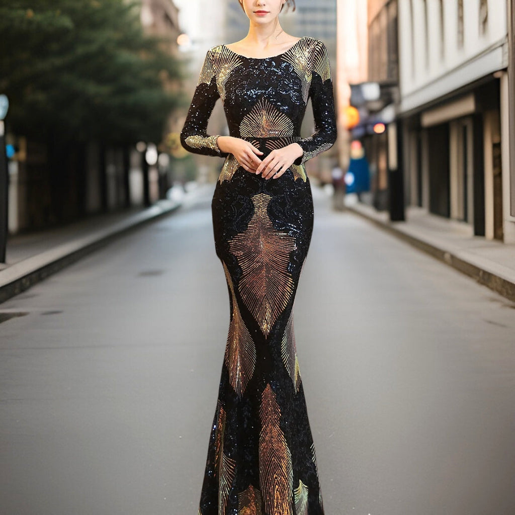 Valenzora – Hochwertiges, rückenfreies Paillettenkleid