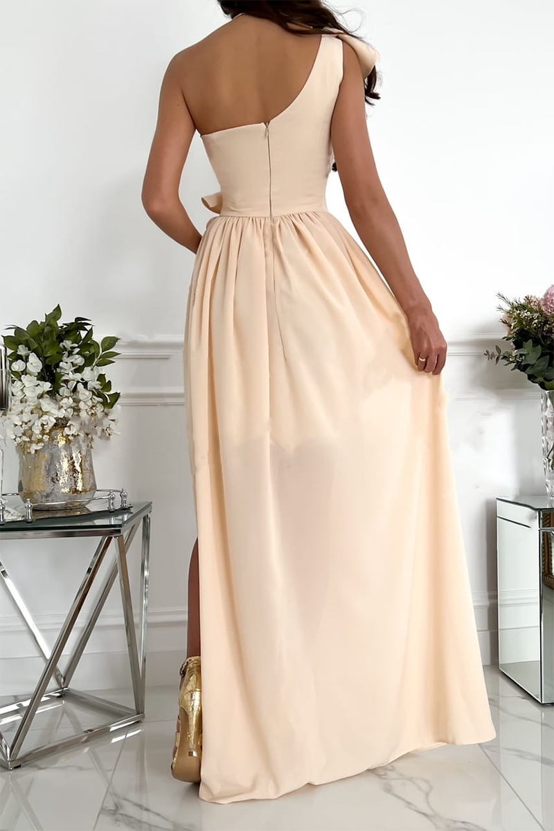 Valenzora | Casual solid-color flounce one-shoulder cake skirt dresses - 6 colors