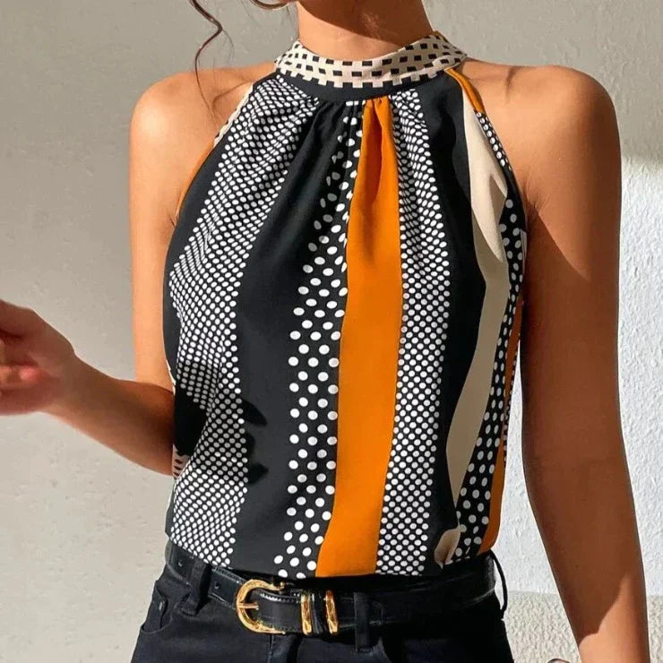 Valenzora | Top Striped halter top