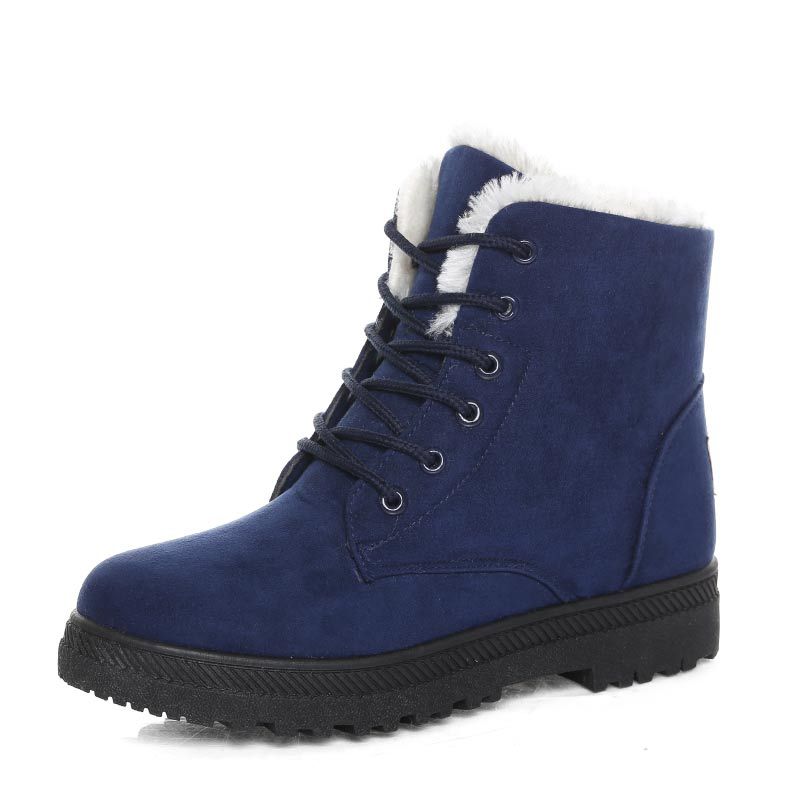 Valenzora | Women's Winter Ankle Boots – Lined boots with flat sole and laces