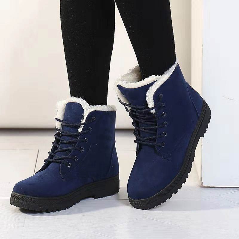 Valenzora | Women's Winter Ankle Boots – Lined boots with flat sole and laces