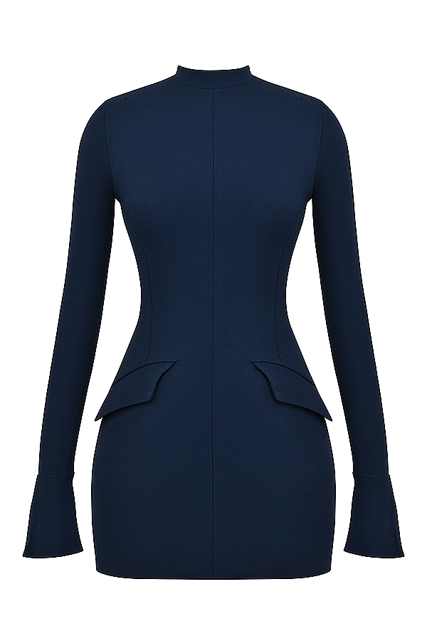 Valenzora | Enganliegendes Minikleid mit Taschen aus Strick