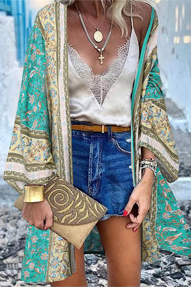 Valenzora | College Print Patchwork Cardigan Kragen Oberbekleidung