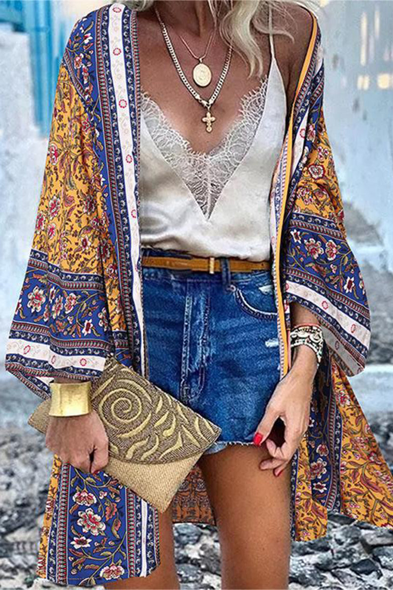 Valenzora | College Print Patchwork Cardigan Kragen Oberbekleidung