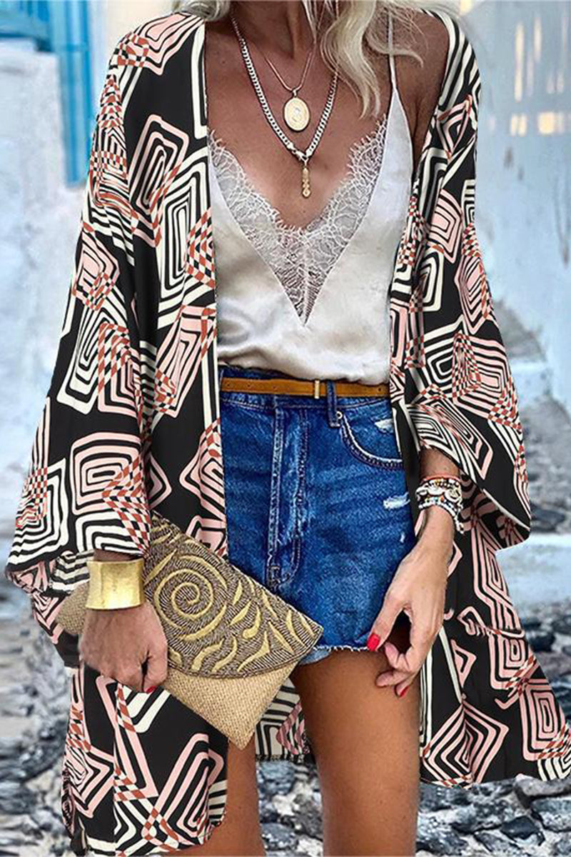 Valenzora | College Print Patchwork Cardigan Kragen Oberbekleidung
