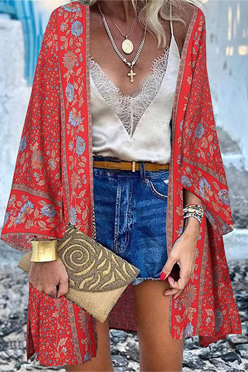Valenzora | College Print Patchwork Cardigan Kragen Oberbekleidung