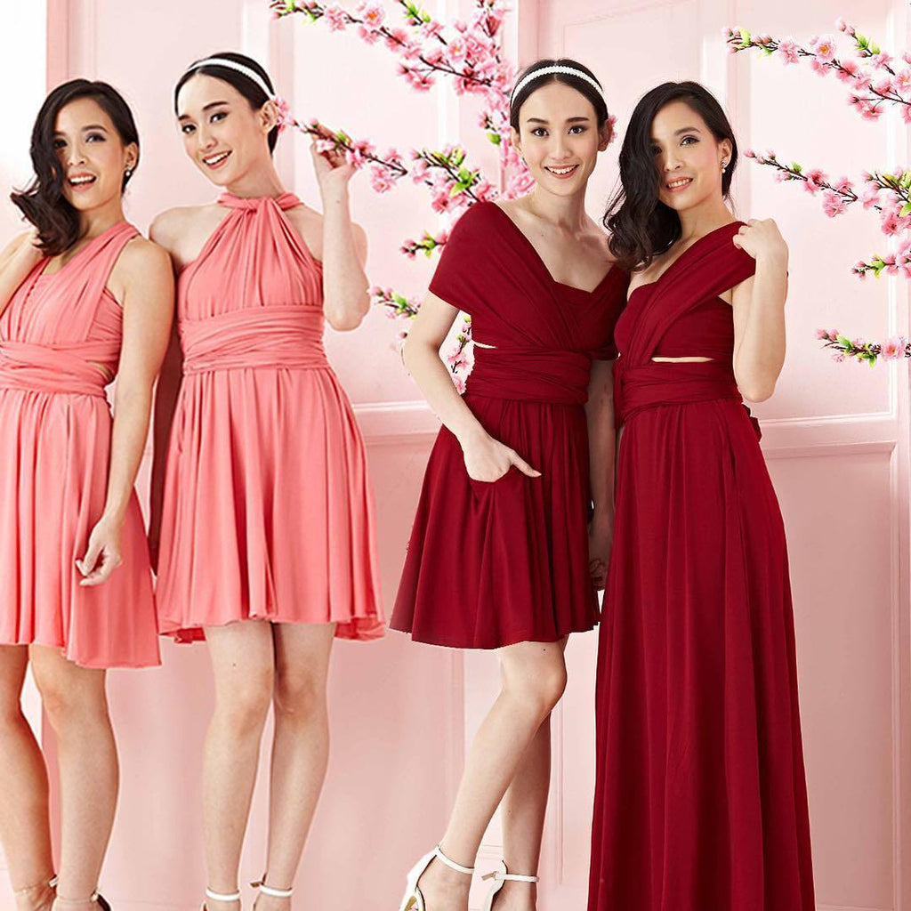 Women's wrap dress with elegant ruching and deep V-neck, size