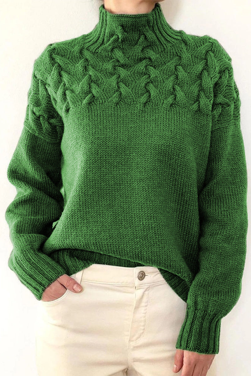 Valenzora | Casual solid color knit turtleneck sweater - 11 colors