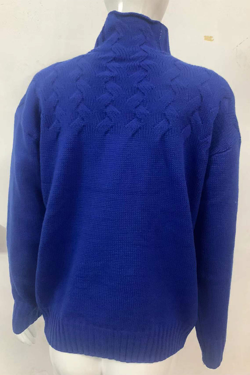 Valenzora | Casual solid color knit turtleneck sweater - 11 colors