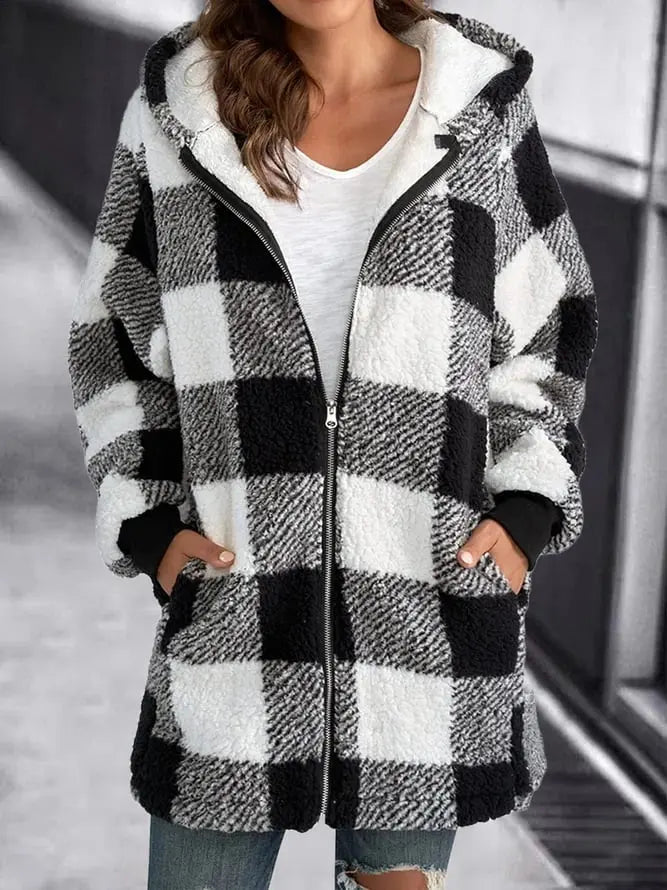 Valenzora - Women's Fleece Jacket with Hood