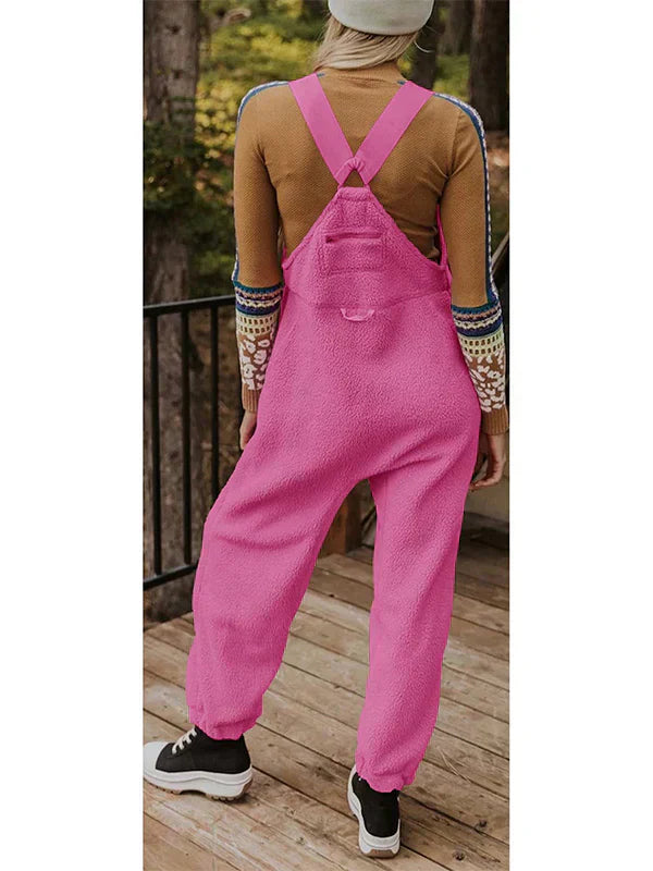 Valenzora | Damen Fleece-Thermo-Overall mit Reißverschlusstaschen