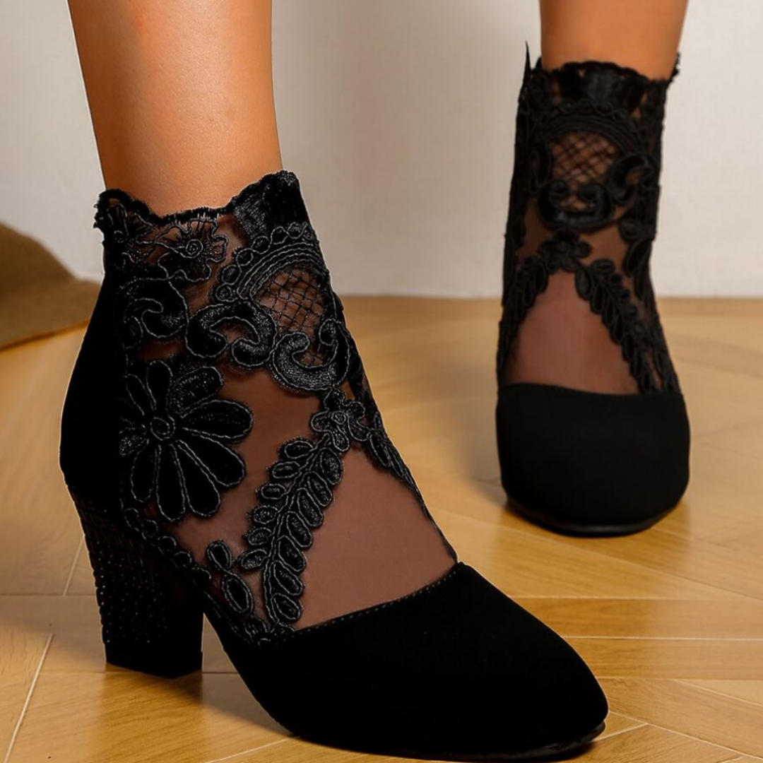 Valenzora | Embroidered High-Heel Boots - Trendy Footwear