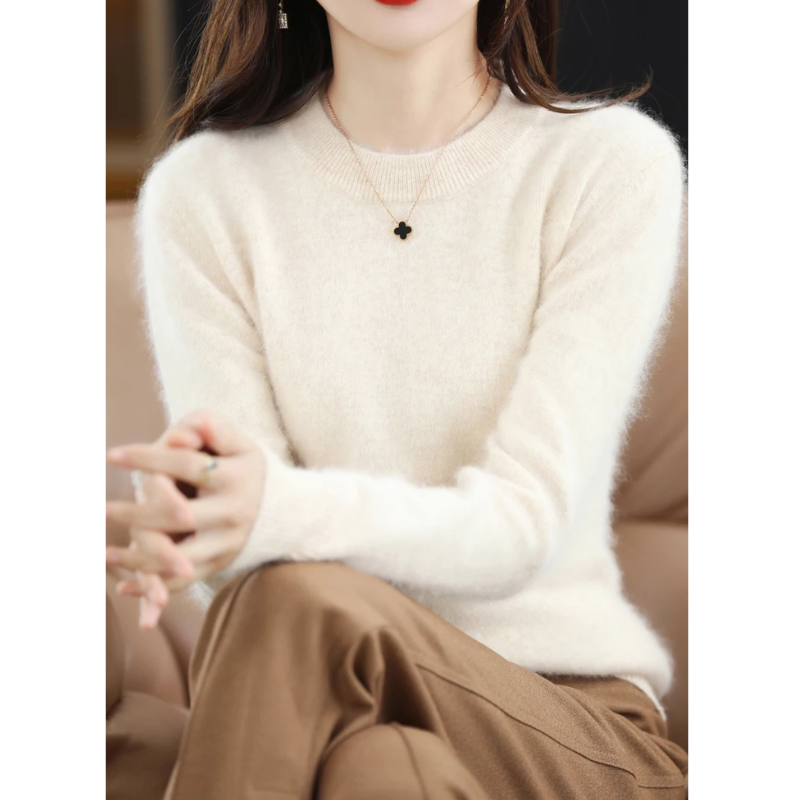 Valenzora | Women's Cashmere Sweater, Luxurious Round Neck, Soft & Fashionable