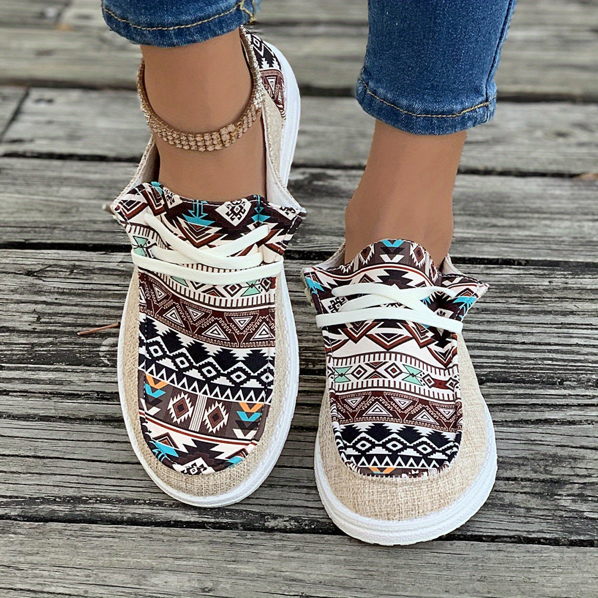 Valenzora | Segeltuchschuhe mit Print