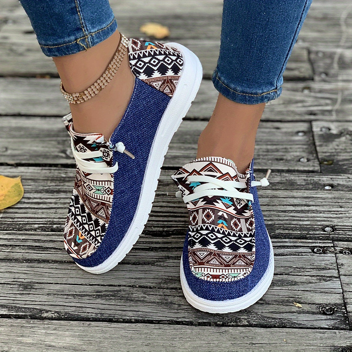 Valenzora | Segeltuchschuhe mit Print