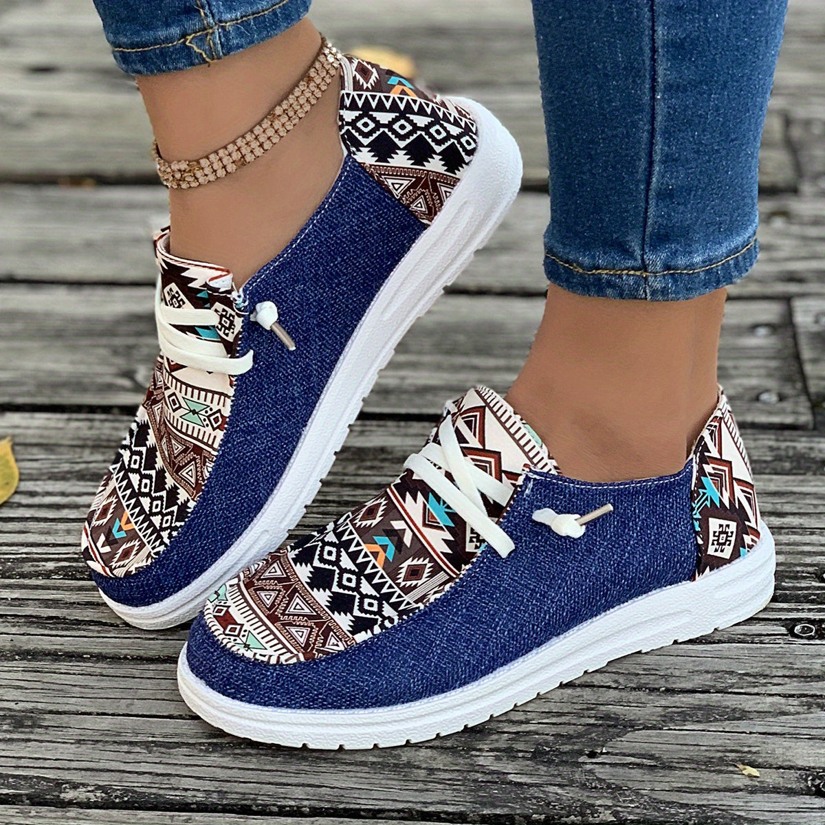 Valenzora | Segeltuchschuhe mit Print