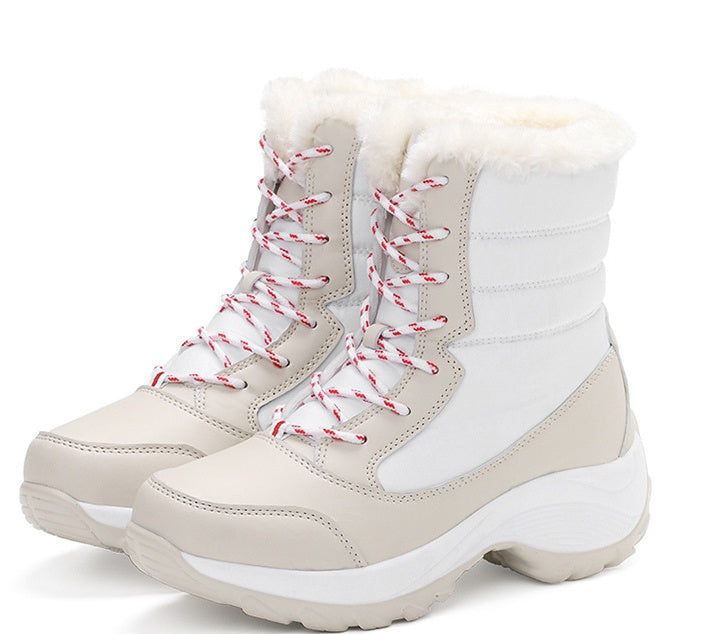 Valenzora | Waterproof winter boots with plush lining, lace-up closure and sturdy sole
