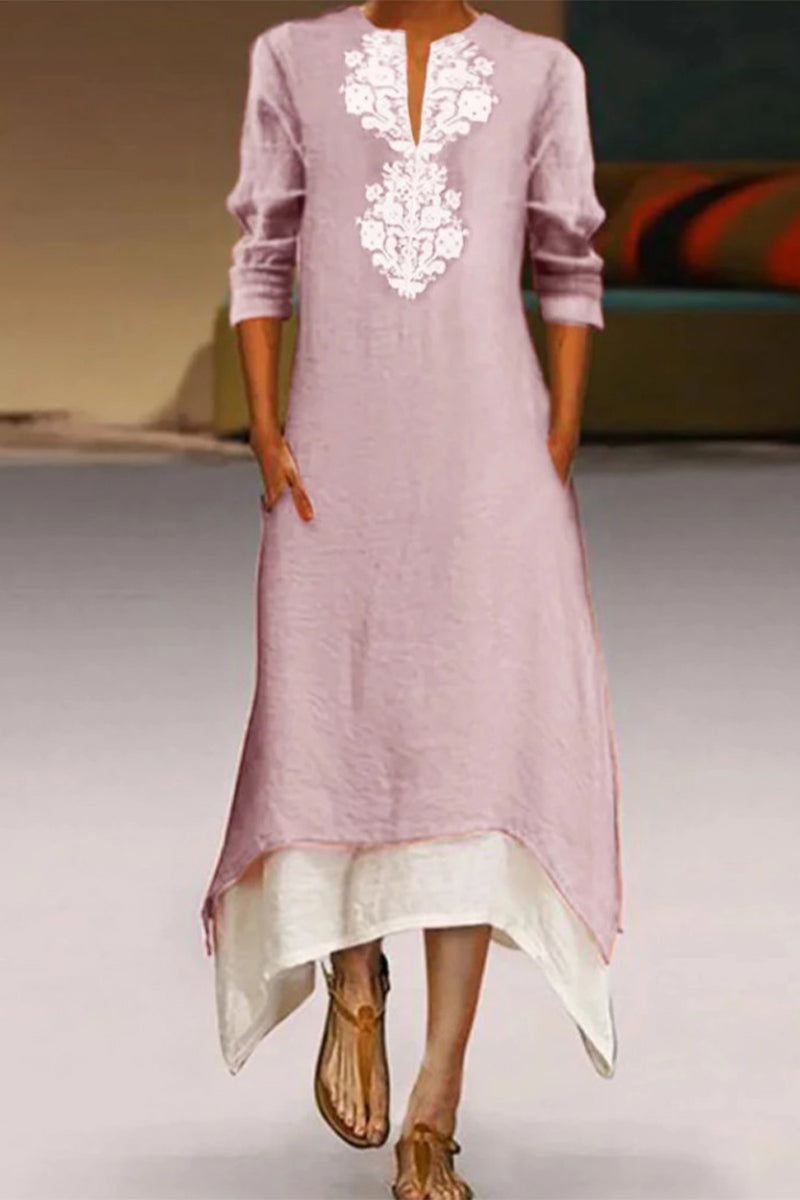 Valenzora | O-neck A-line dresses