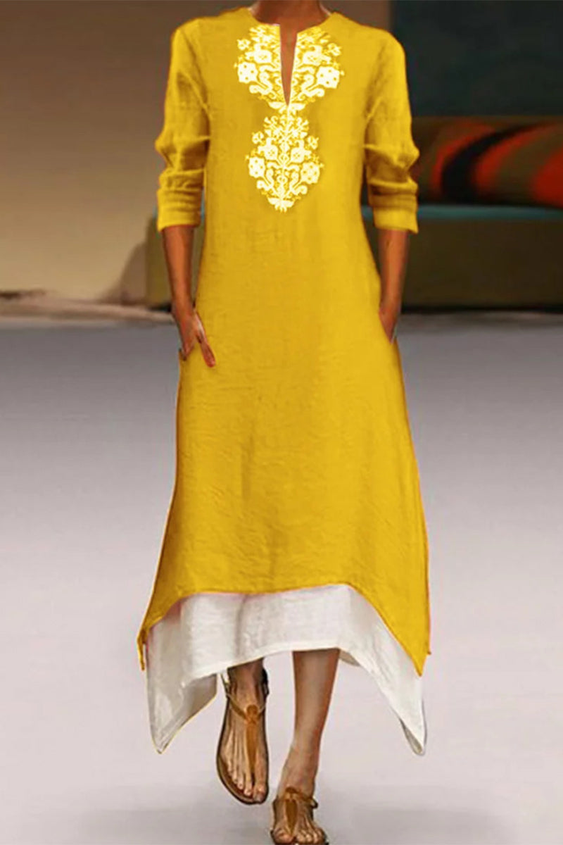 Valenzora | O-neck A-line dresses