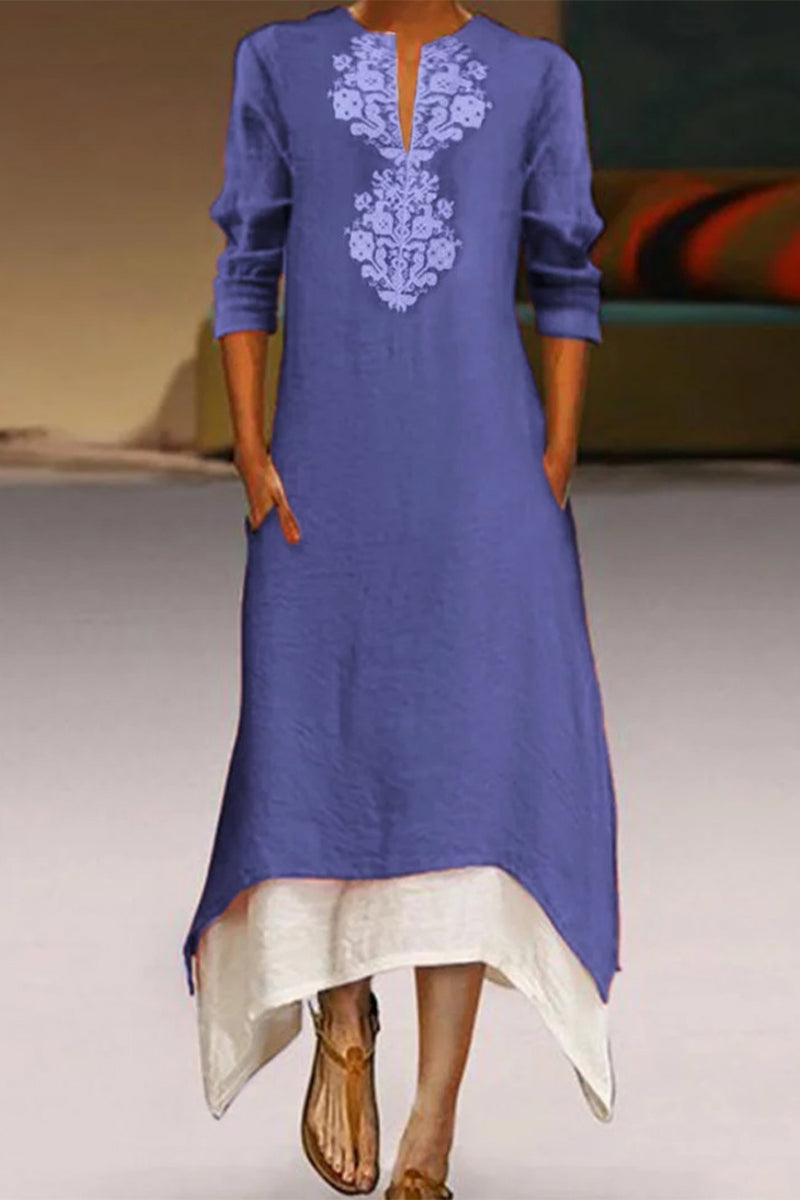 Valenzora | O-neck A-line dresses