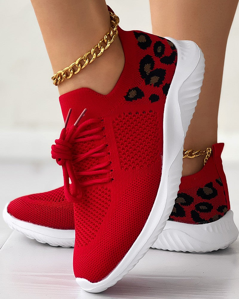 Irene™ | Leopard-Spitzen-Schuhe Atmungsaktive Freizeitschuhe