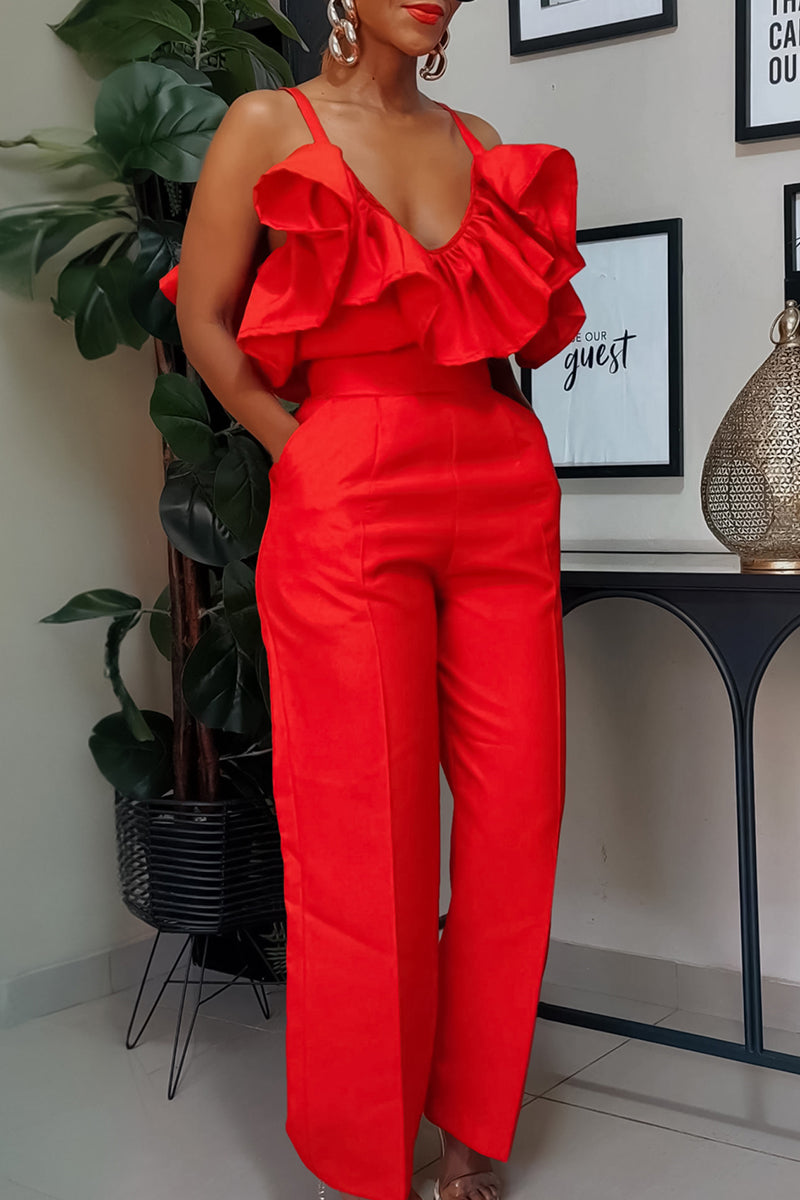 Valenzora | Elegant solid-color patchwork bag, backless, flounce spaghetti straps, sleeveless, two-piece - 3 colors