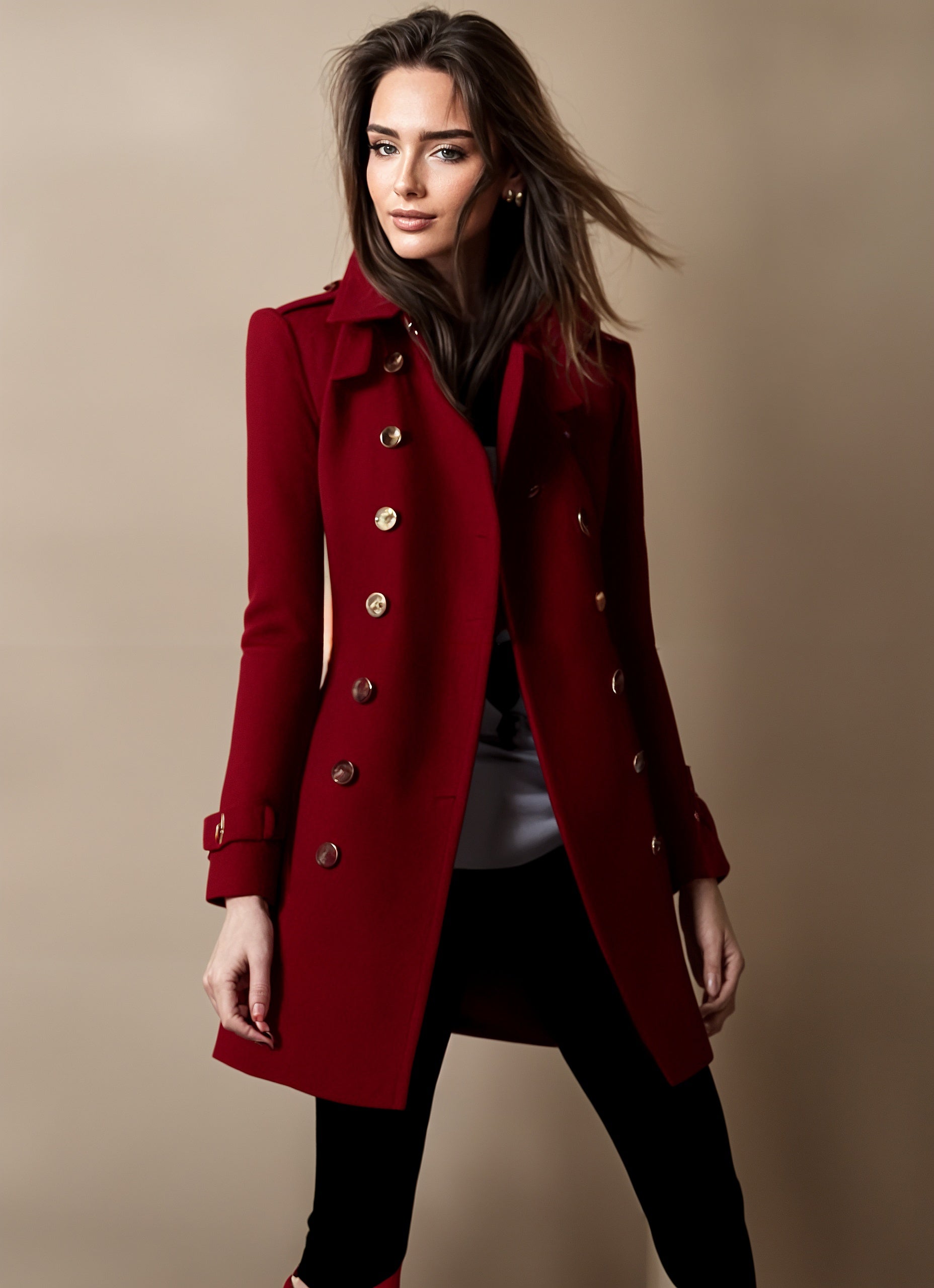 Valenzora | Women's jacket - classic double-button closures with a sophisticated fit