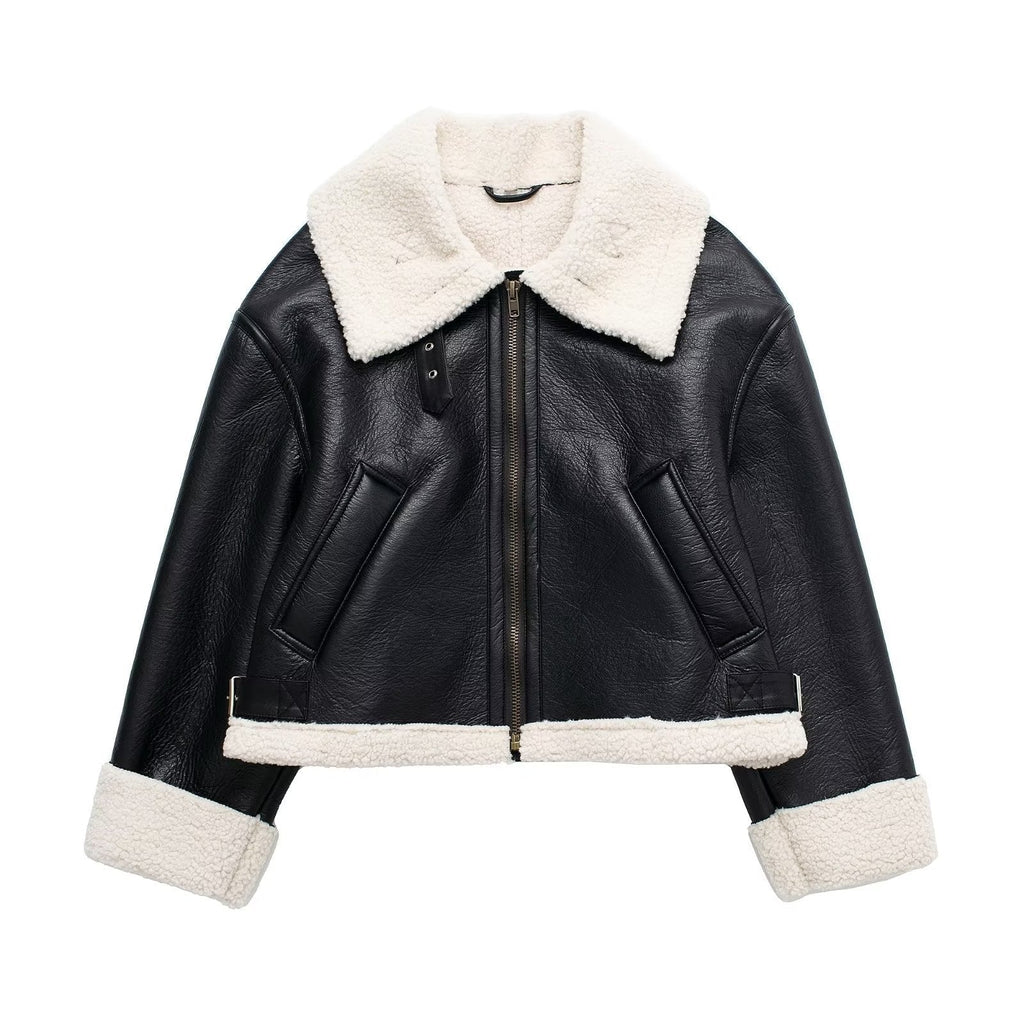 Valenzora | Classic Short Jacket in Fur and Leather
