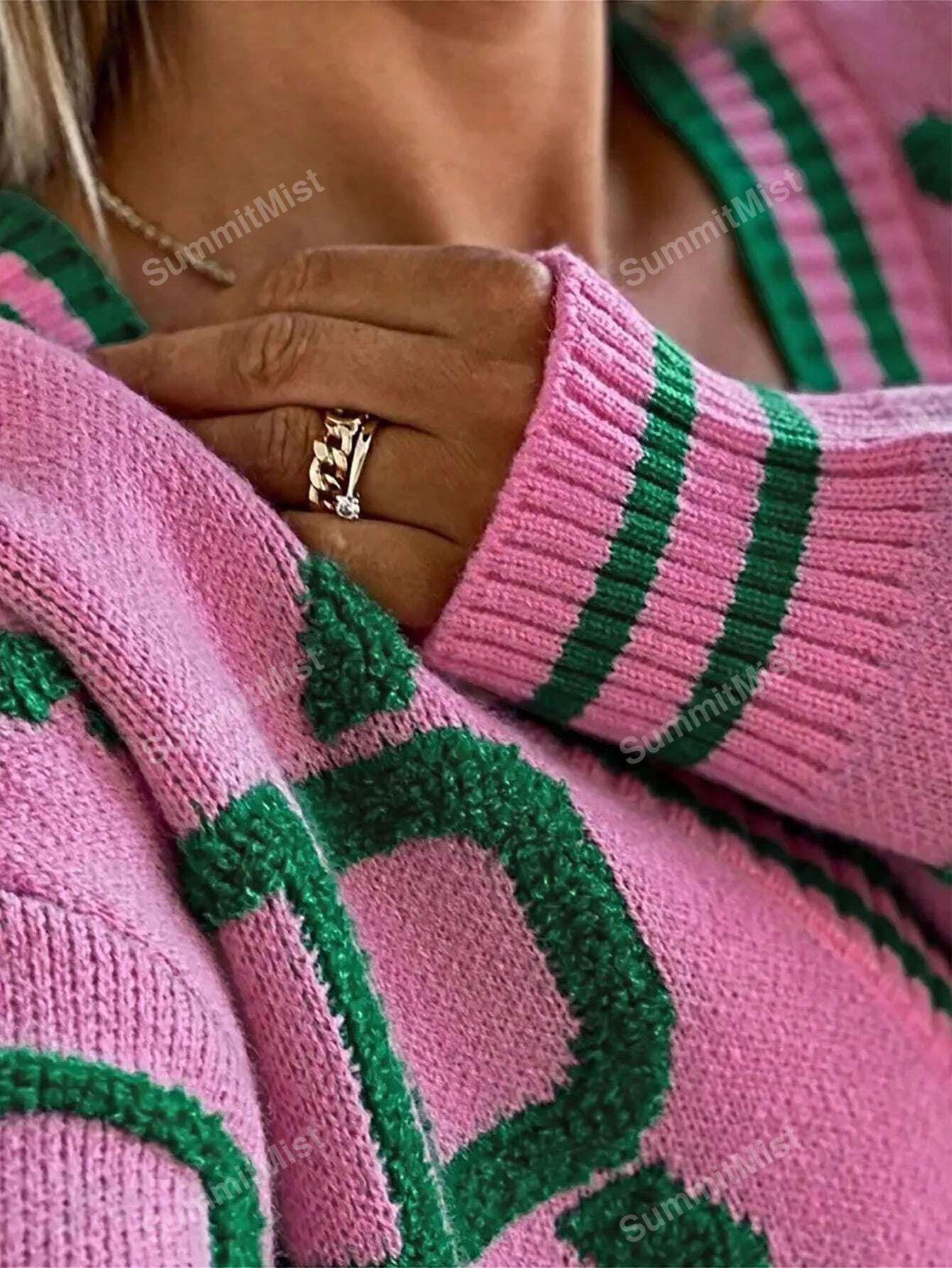 Valenzora | Women's cardigan with graphic prints