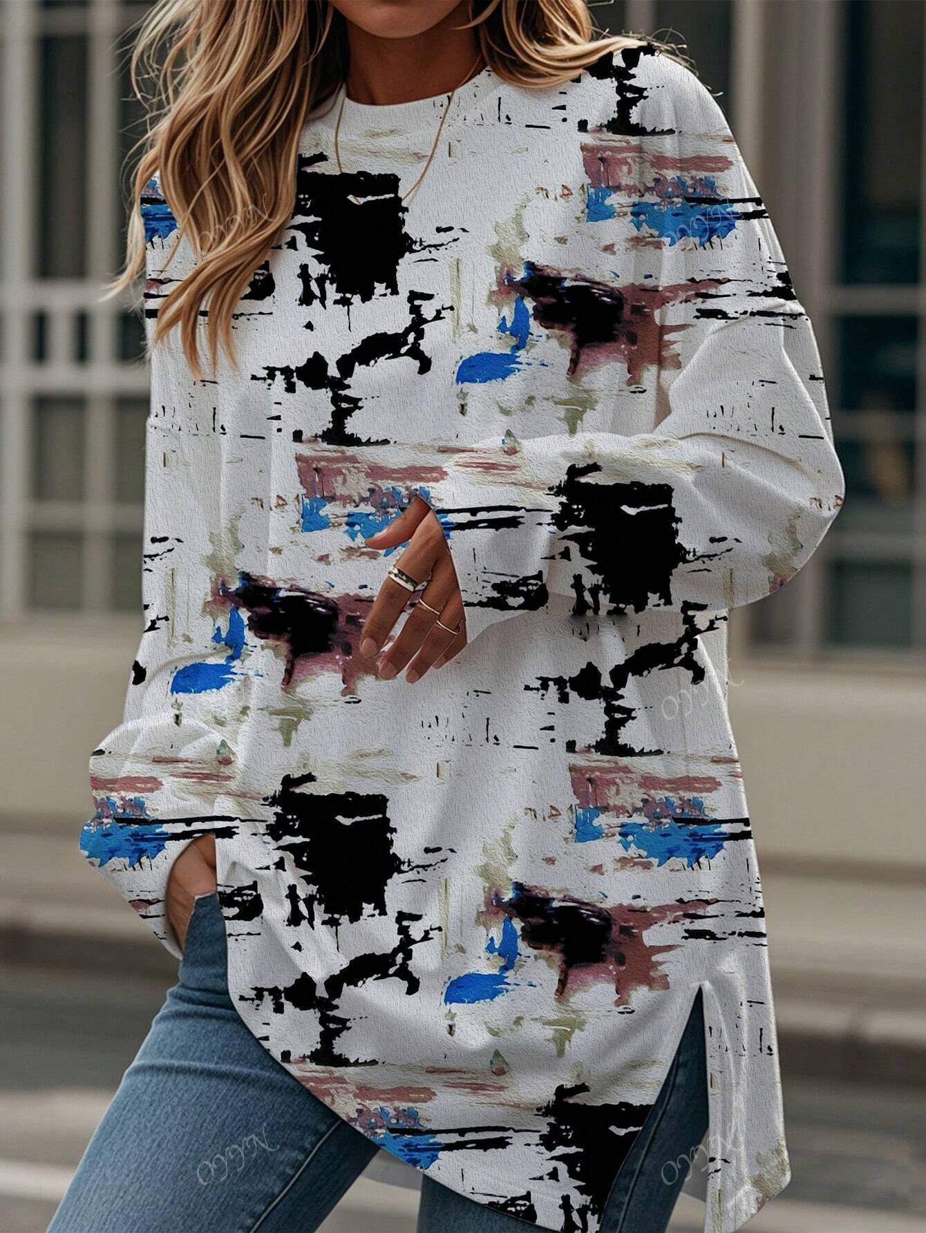 Valenzora | Women's Digital Print Long Sleeve T-Shirt