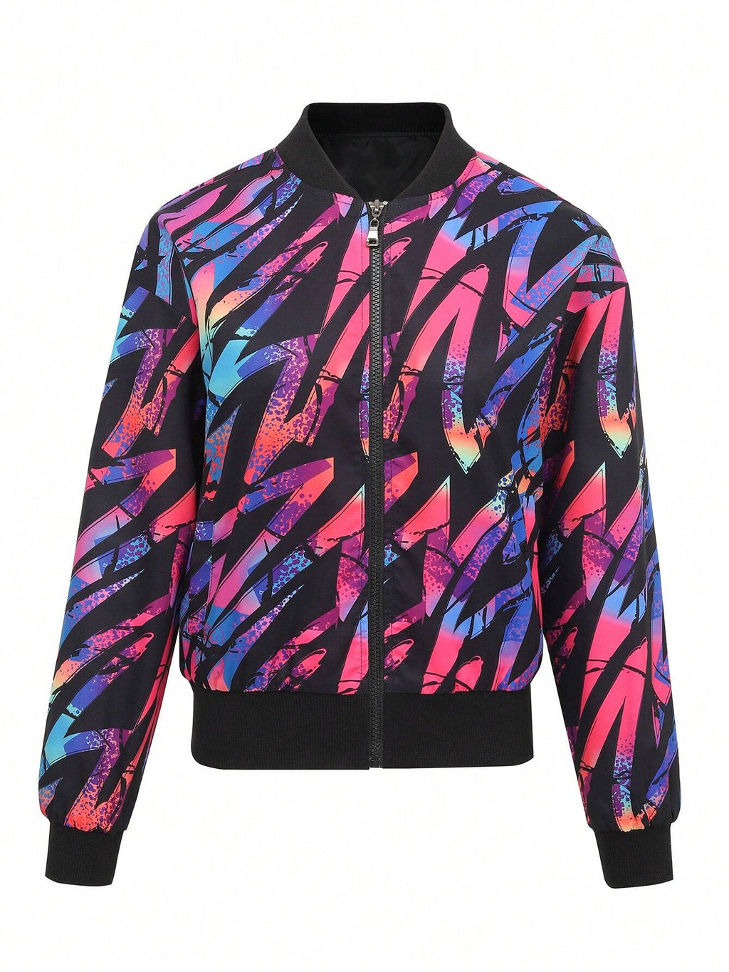 Valenzora | Herbst Winter Freizeit-Jacke mit Print