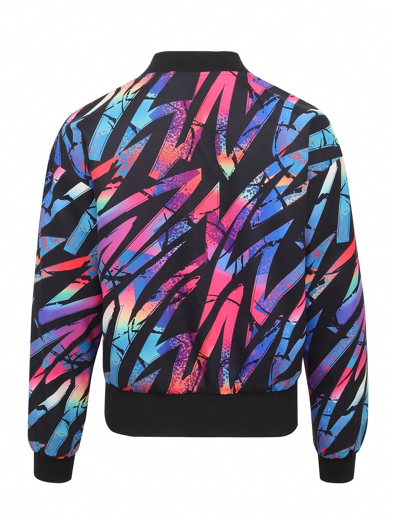 Valenzora | Herbst Winter Freizeit-Jacke mit Print