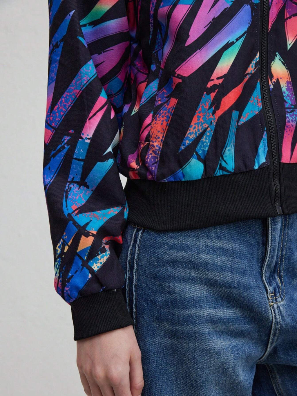 Valenzora | Herbst Winter Freizeit-Jacke mit Print